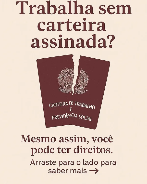 Arte sobre trabalho sem carteira assinada